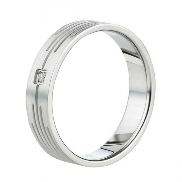 Preview: Edelstahlring mit edlem Glanz AB814